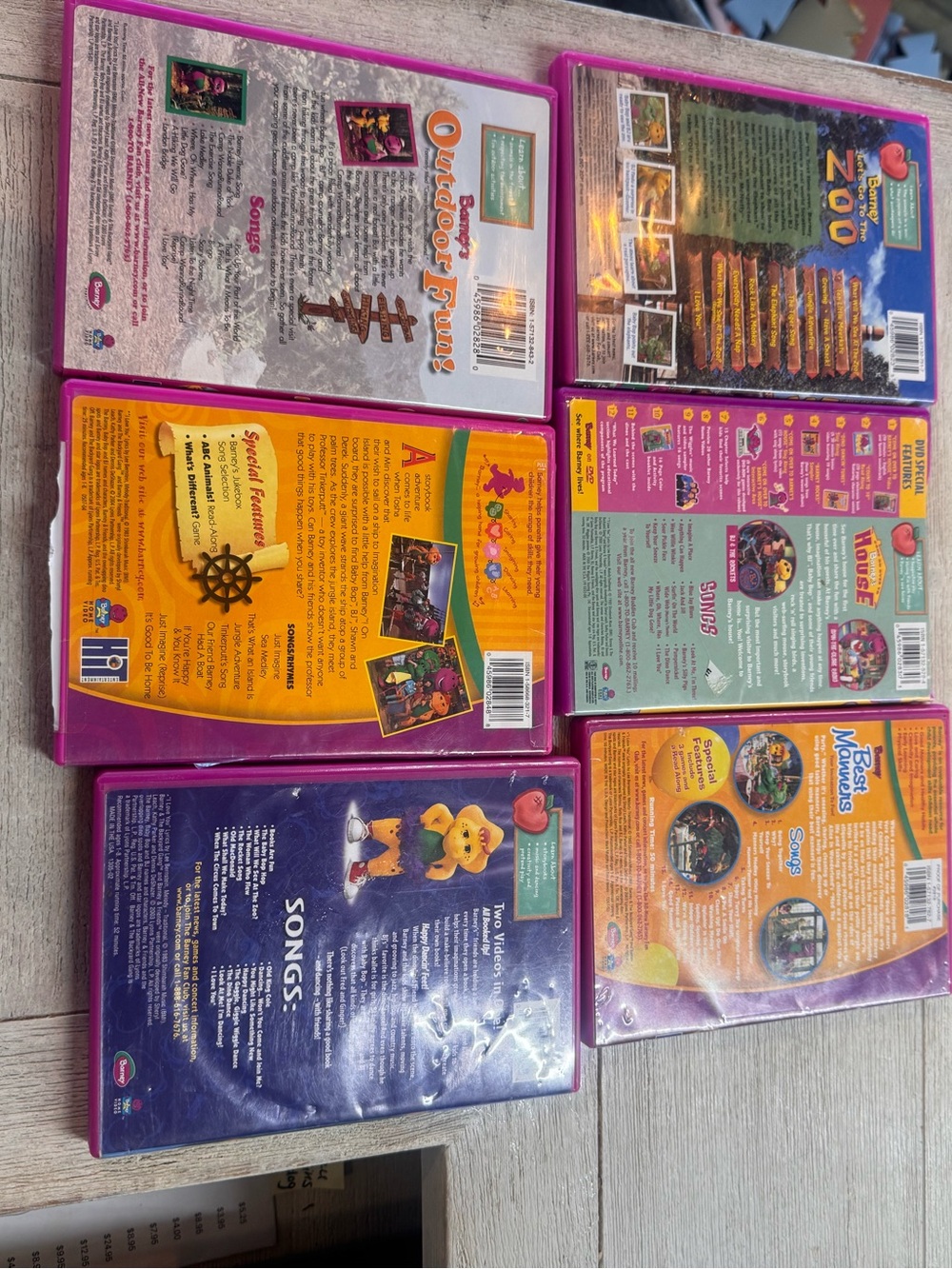 Lot Of 6 Vintage Used Barney DVDs From 2000-2004 - Picture 2 of 9